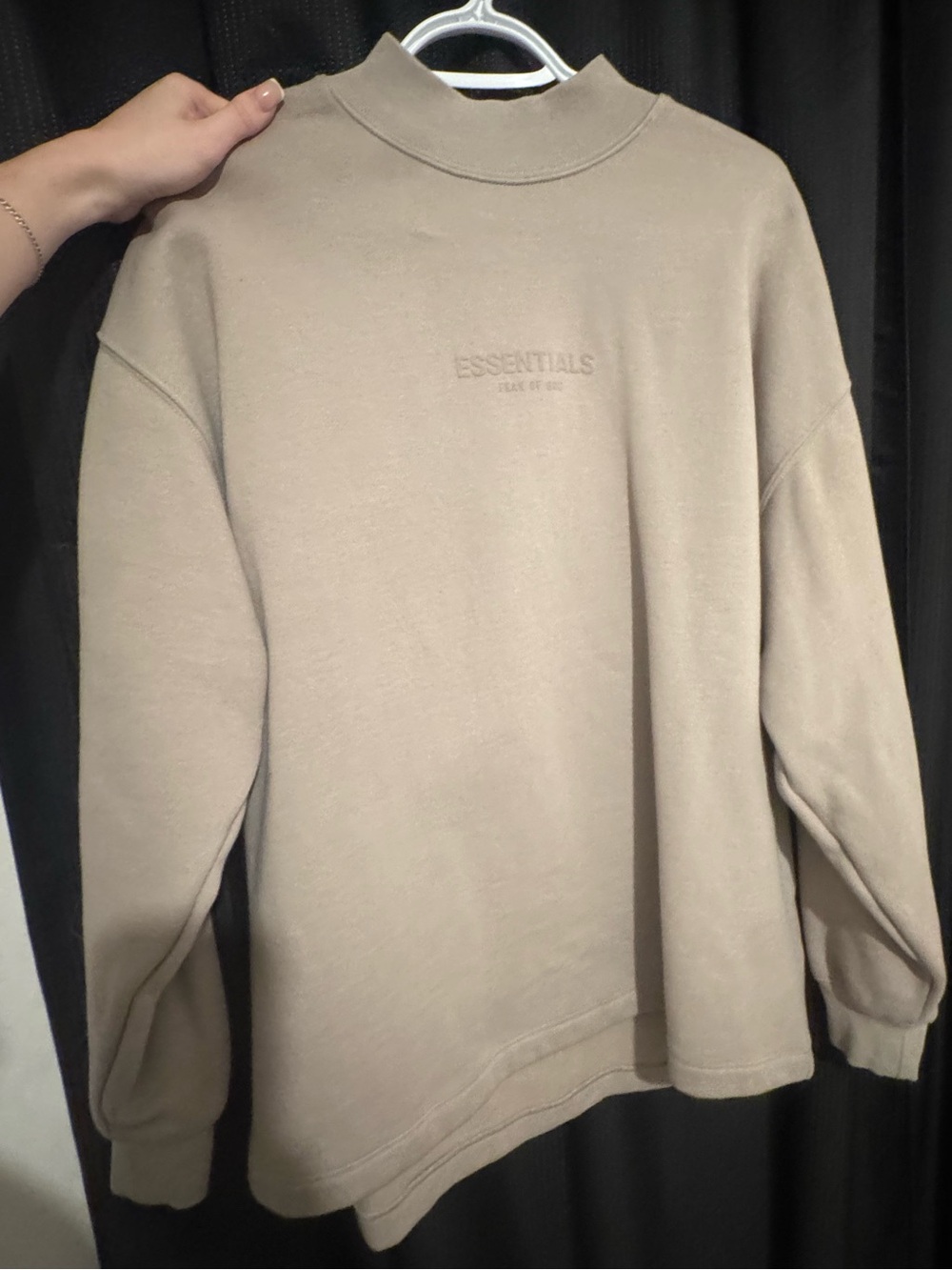 Fear of God Beige Crewneck Sweatshirt with Subtle Logo